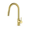 Kibi Circular Single Handle Pull Down Kitchen Faucet KKF2013BG